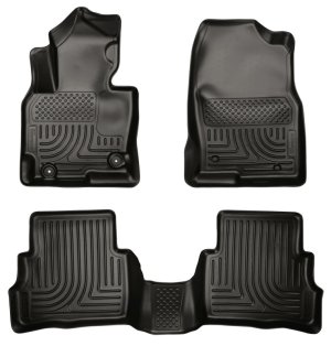 Mazda CX-5 Floor Liners - Front + Rear - Husky Liners - WeatherBeater - Black - 2013